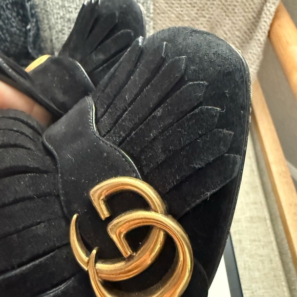 Gucci GG Marmont fringe loafers pump 7 - Picture 5 of 9